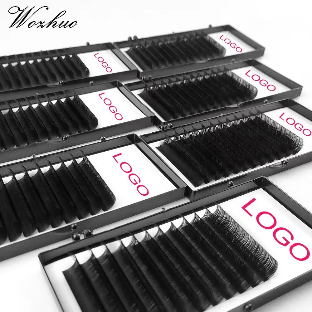 Lash extension Supplies Private Label Individual Eyelash Extensions Matte Cashmere Volume Lash Trays