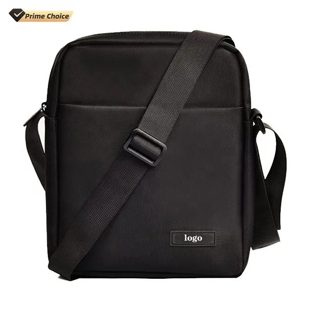 BSCI Custom Sacoche Homme Fashion Wholesale Boys Male Waterproof Polyester Fabric Crossbody Shoulder Bag