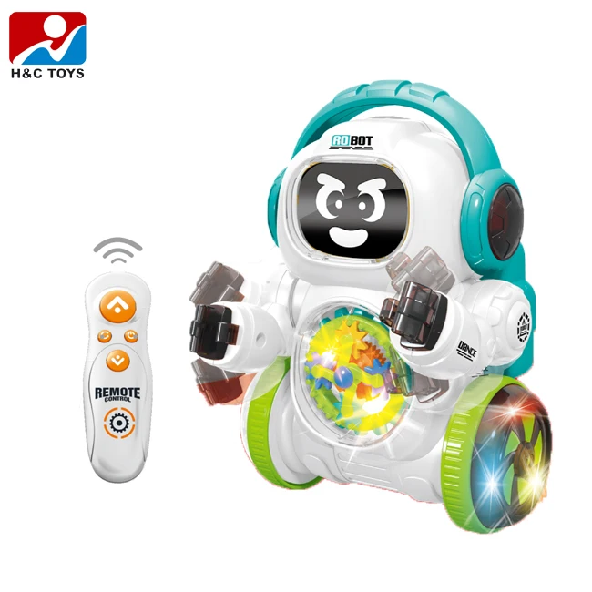 Infrared remote control small robot with music and light electric rotation swing robot rc cars