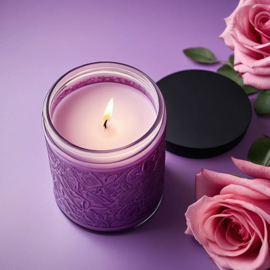Баночка для свечей с черным распылением Цветная декоративная стеклянная металлическая крышка рельефным узором индивидуальная Подарочная коробка свеча