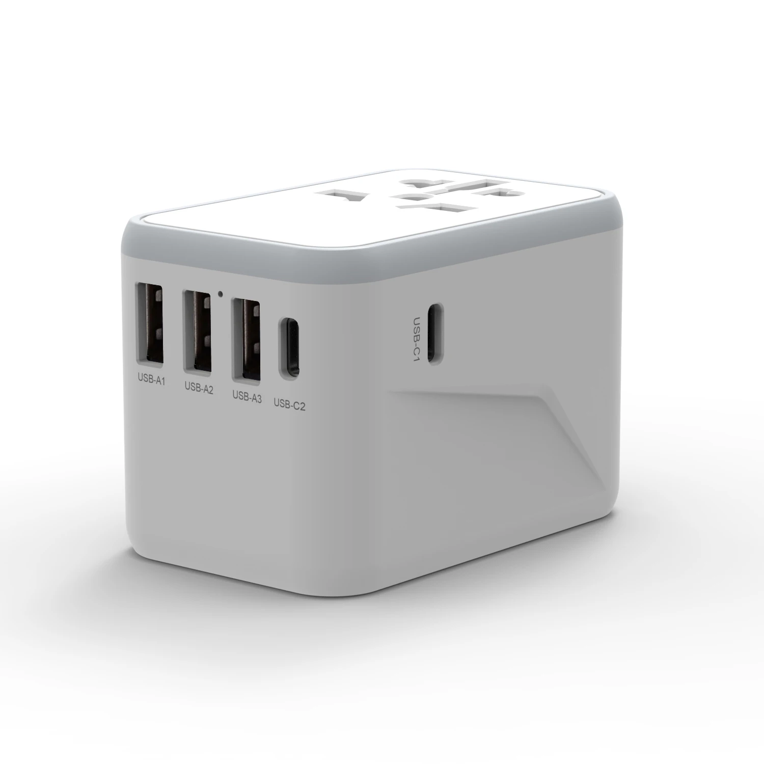 45W universal travel adapter fast charger worldwide AUS/US/EU/UK plug all in one adapter