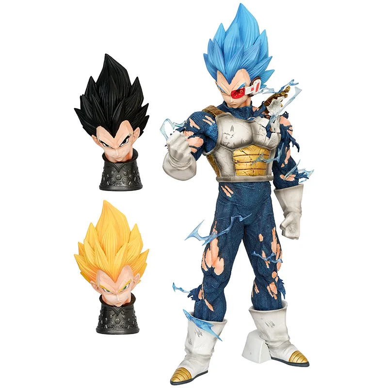 45 5 см Dragon Z Ball LX Super Saiyan Vegeta 3 головы Супер Синий космический Костюм Аниме фигурки Модель орнамент коллекционная игрушка
