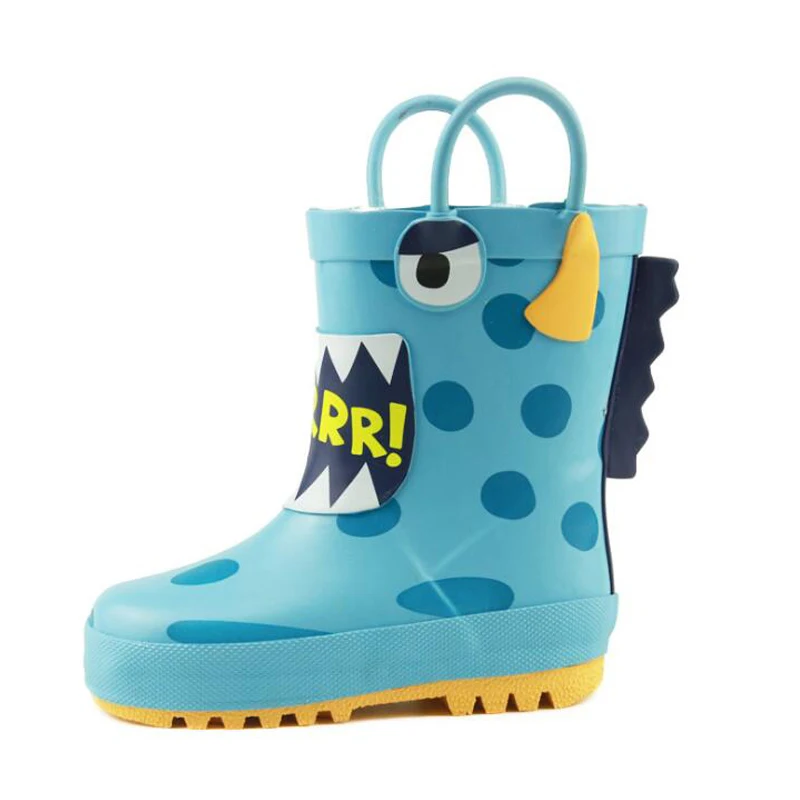 Factory direct sales printing custom children rubber rain boots