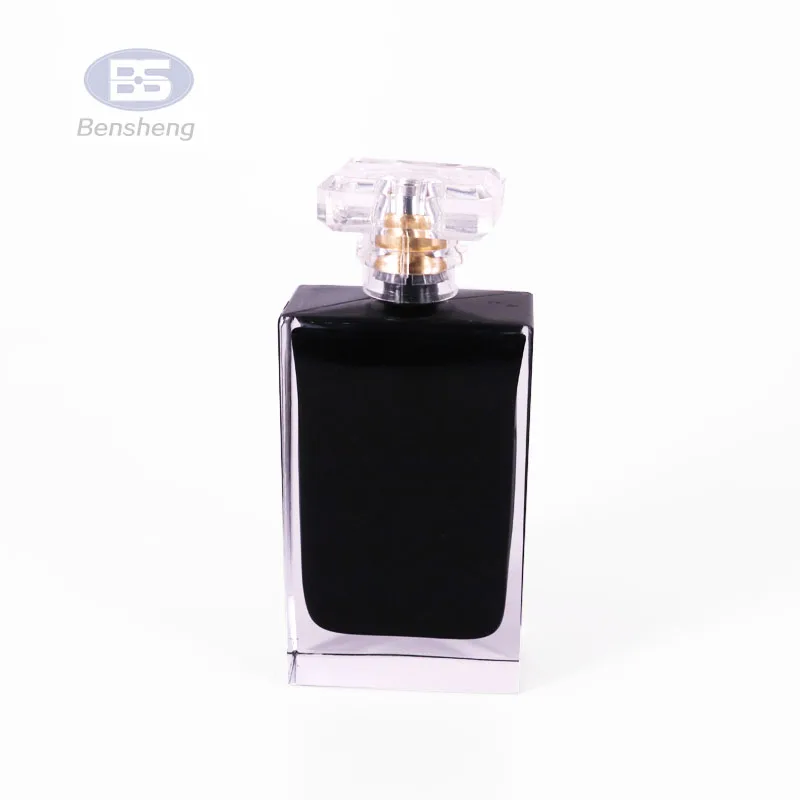 Most popular Best quality New Square Glass Perfume Bottle 100ml Spraying paint inside, empty perfume bottles, parfum bottle