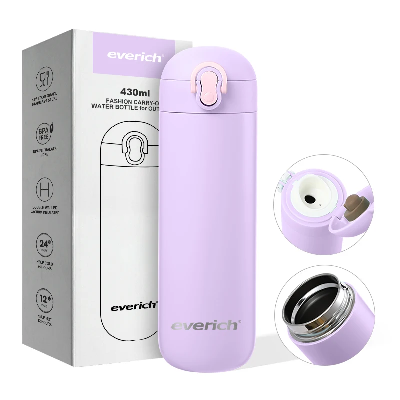 12oz 14oz  Mini Thermos Stainless Steel Vacuum Insulated Bottle  Hot Drinks Leak Proof Insulated  for Hot Tea and Coffee