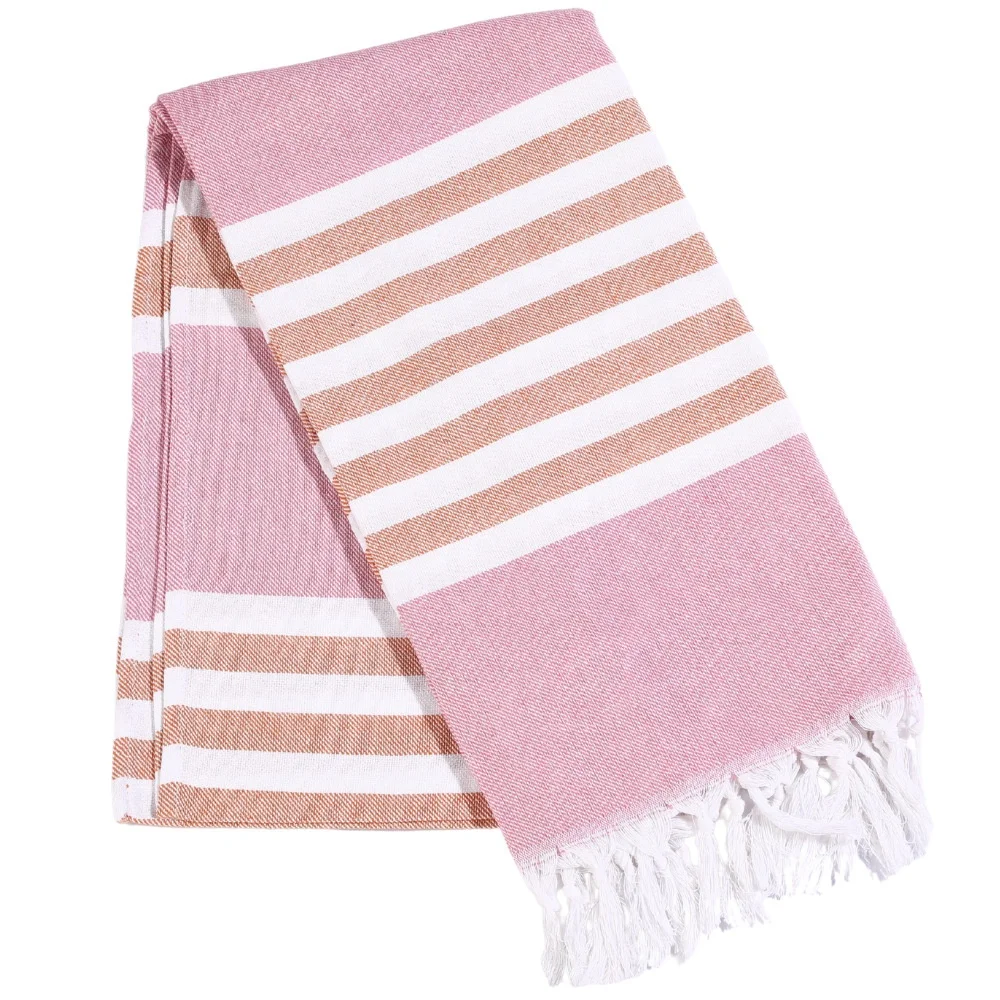 Bohemian Luxury Turkish Jacquard Towel Waffle and Striped Pattern Bath and Beach Towel Sets Free Samples Available