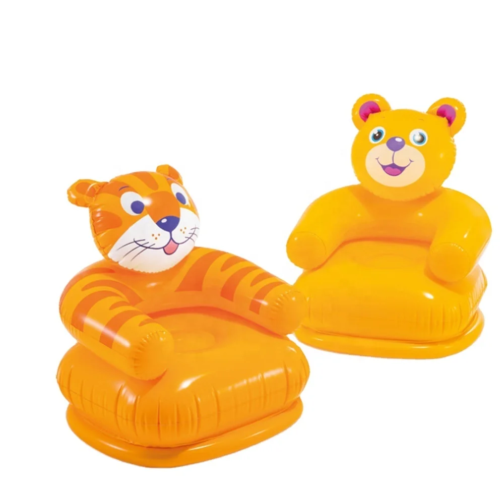 INTEX 68556 Happy Animal Chair Assortment Inflatable Children PVC Air Sofa Kids Inflatable Chair