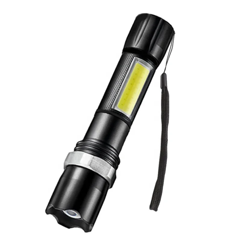 Portable Pocket  Flash light Rechargeable Aluminum Waterproof Zoomable  Mini Led Torch Lights for Camping