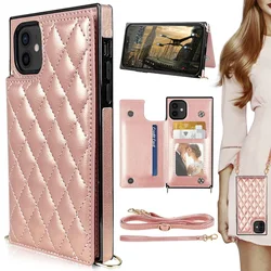 Genuine Leather Phone Case Crossbody Shoulder Mobile Phone Cover Card Holder Coin For Iphone 13/12