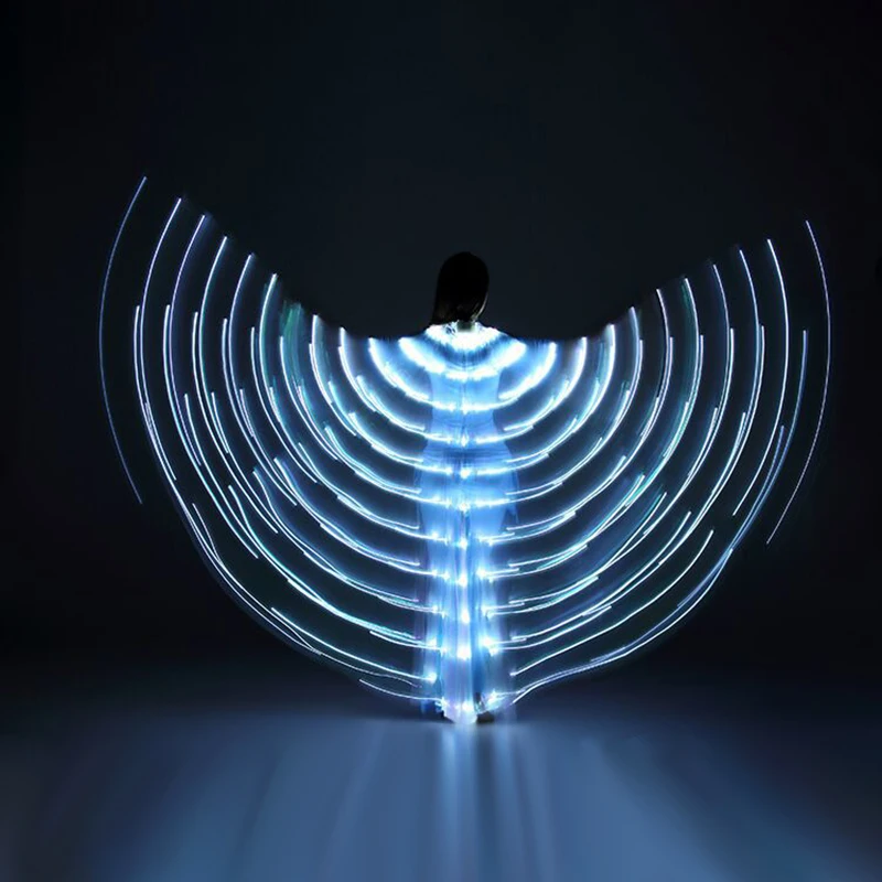 Nicro Creative LED Light Butterfly Dance Wings Colorful Party Dance Stage Performance Lighting Props Luminous Cape