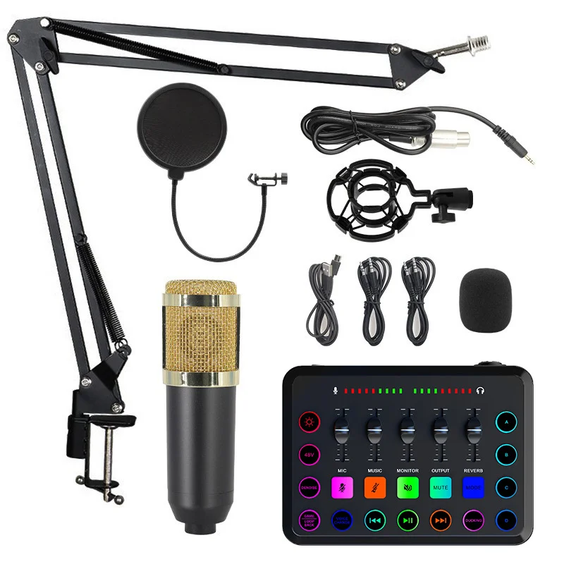 Single Microphone English Sound Card Set Microphone Microphone Integrated Cross-border Sales Wholesale