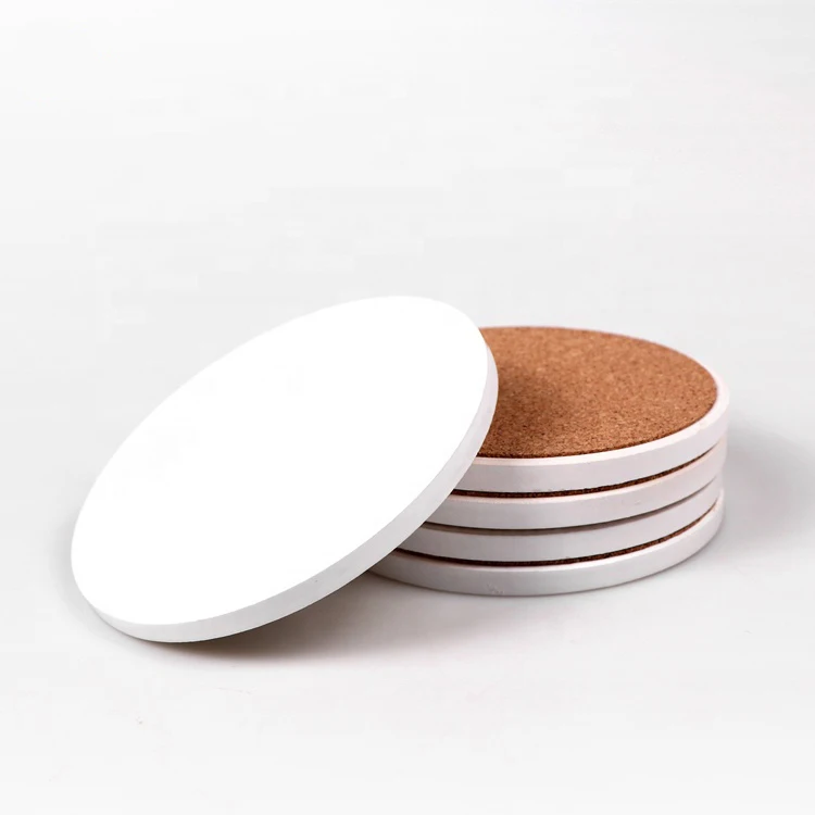 gifts porcelain plates blank ceramic coaster for drinks