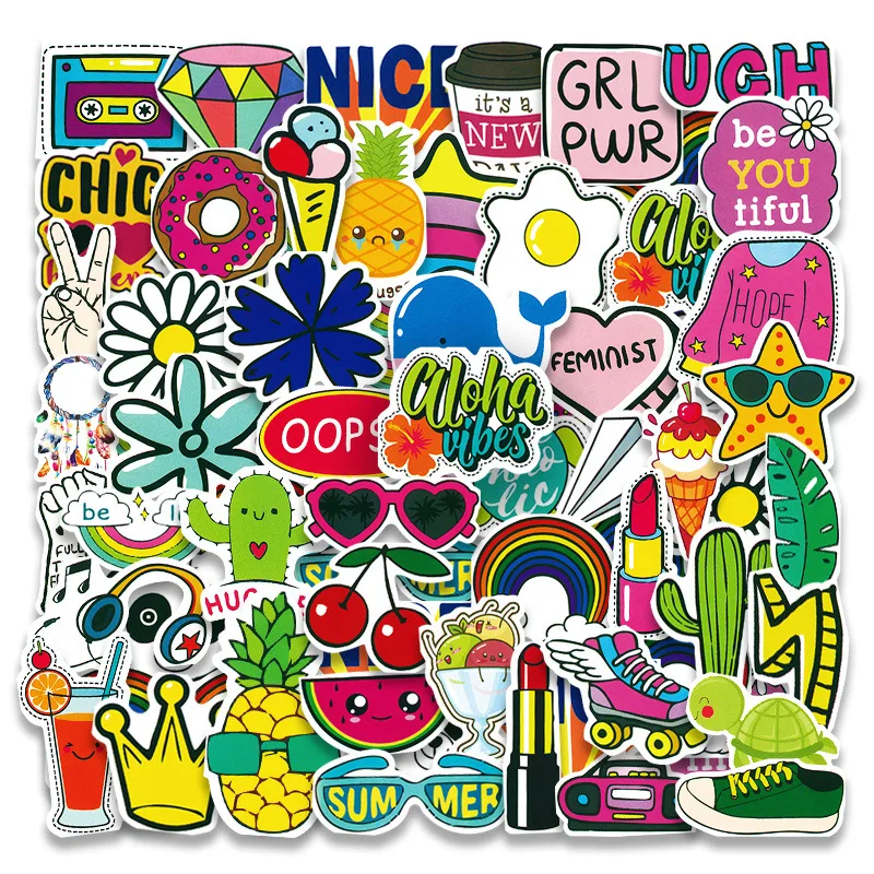 Promotional Multiple Designs Acceptable Self Adhesive Label Private Custom Stickers Cheap Sticker Pack