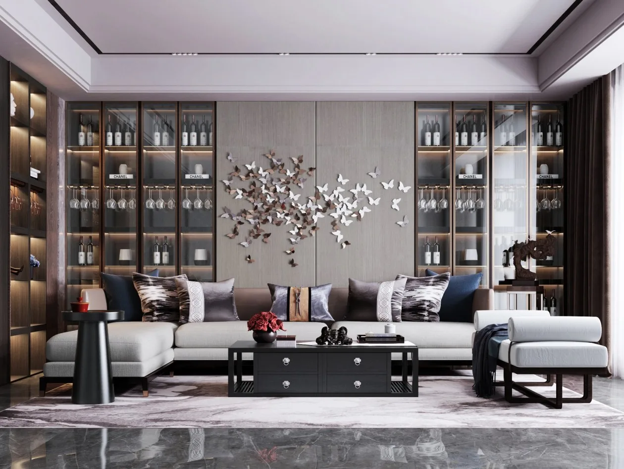New Fashion Design Living Room Architecture Wall Designs