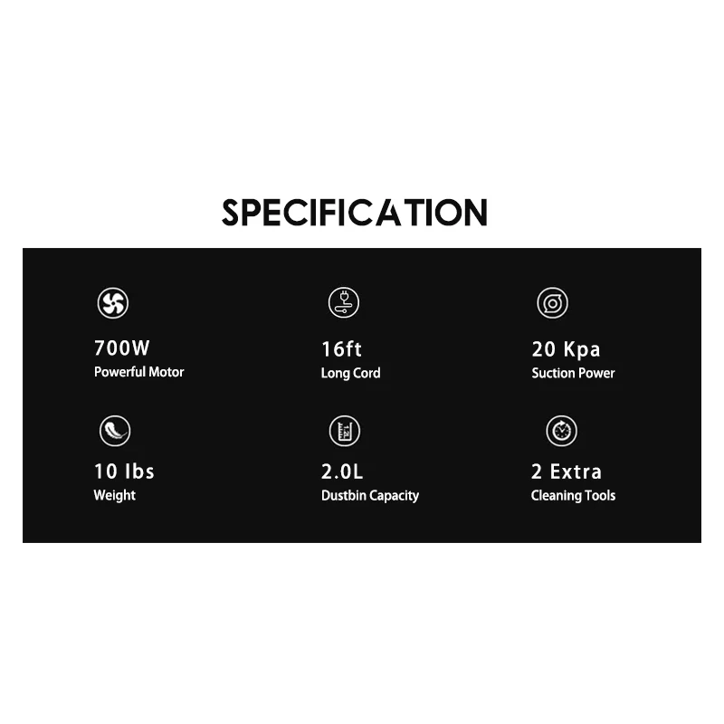 Shiny XL-816 Unique Power Flow Technology Multi Cyclone Bagless Household Canister Vacuum Cleaner