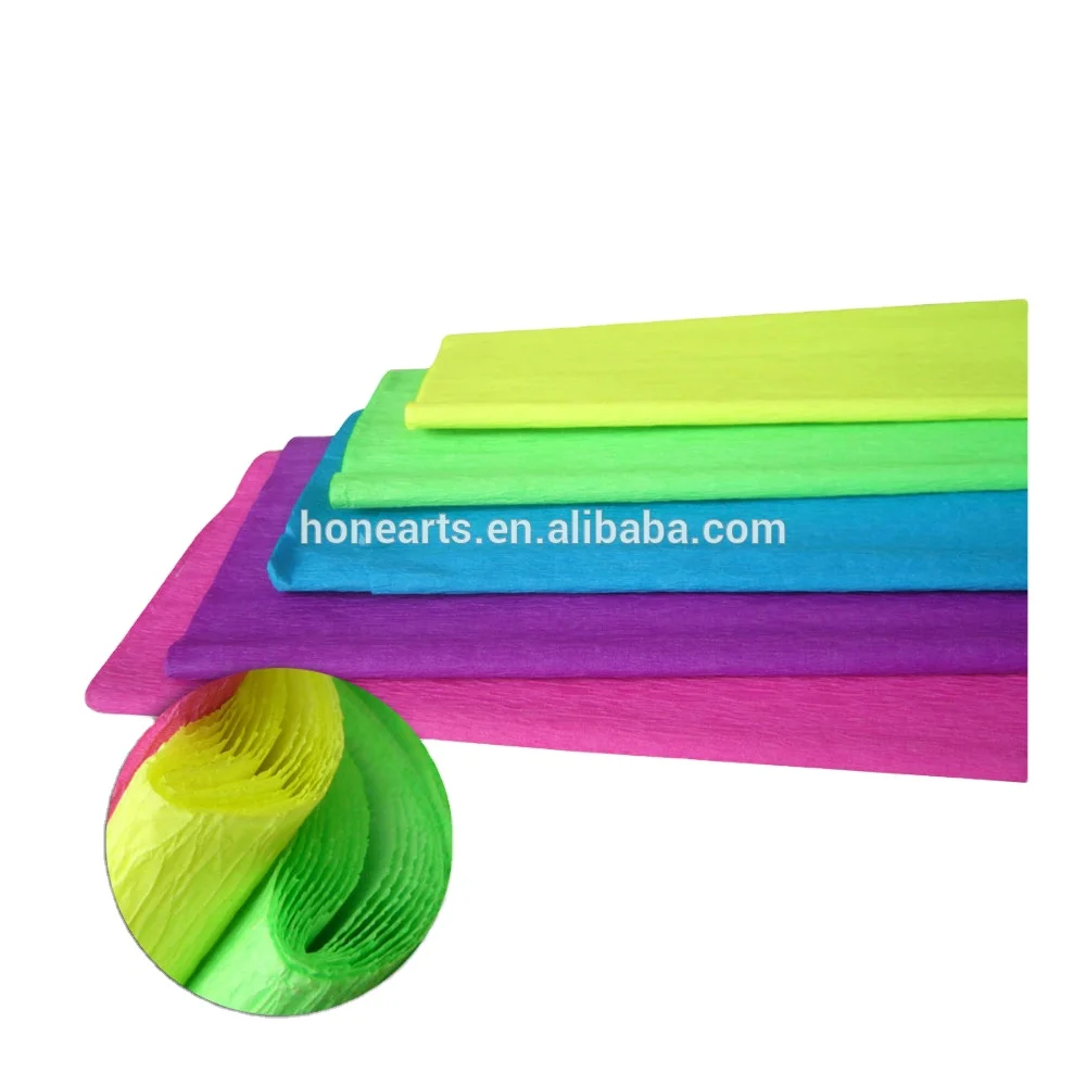
fluorescent crepe tissue paper for arts & crafts 
