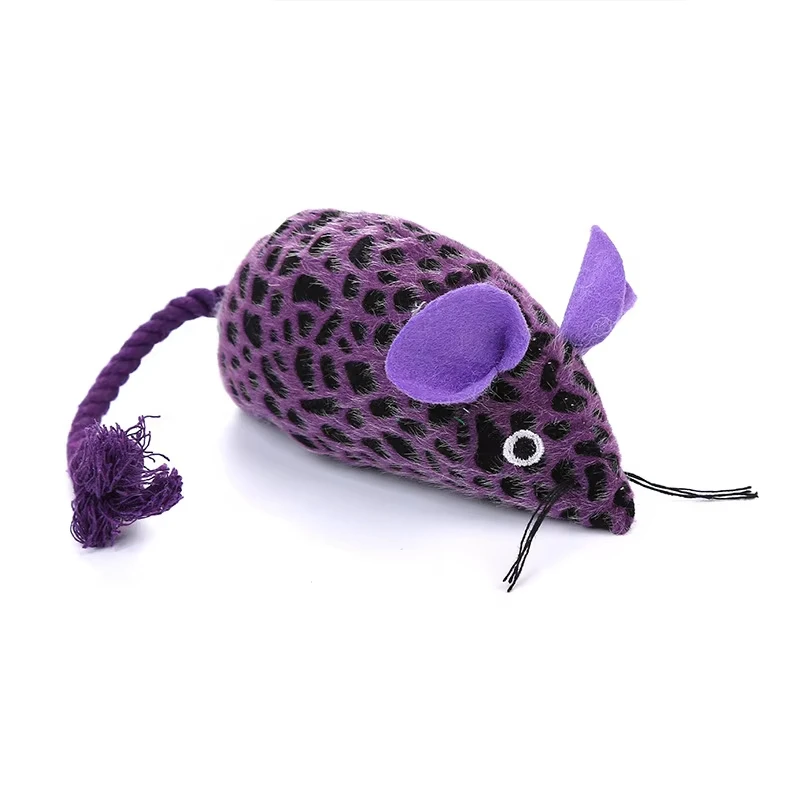 Sustainable Furry Cat Toy Mice Small Kitten Interactive Play Assorted Colors Ball Funny Wool Cotton Felt Sisal Rattle Mouse