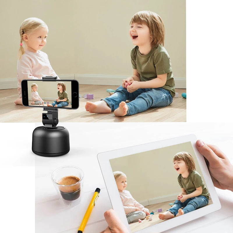 Wireless Smart Mobile Phone Stand Tracking 360 Rotation Face Track Phone Holder