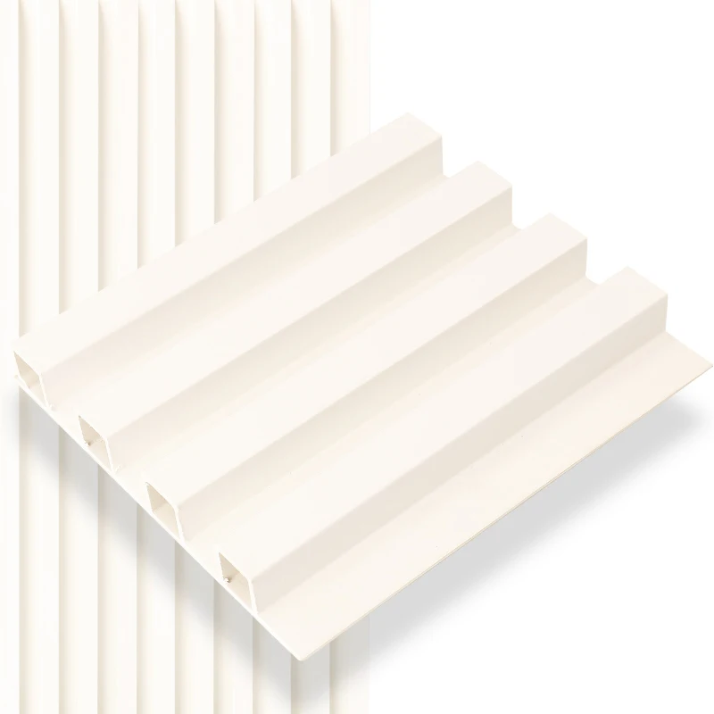 Indoor Modern Design 3d Wpc Bamboo Fiber Wall Grille Bedroom Decoration Crack Resistance Wall Panel