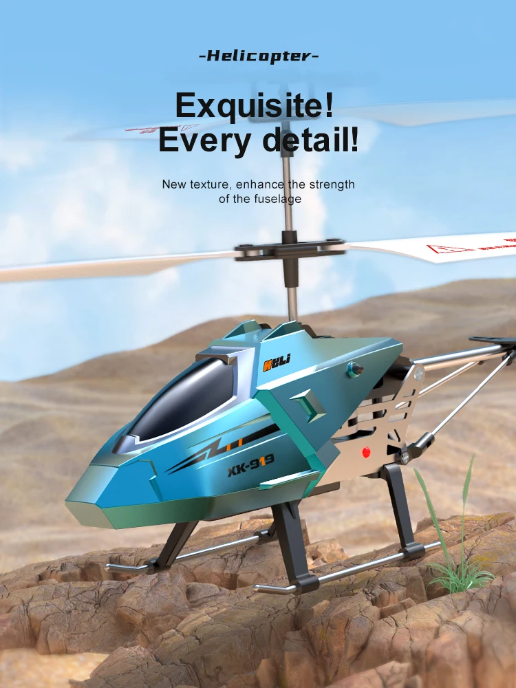 High Quality 2.4GHz 3.5 Channels Alloy Frame Auto-Hover Remote Control Helicopter With Gyro LED Lights For RC Toy Beginners