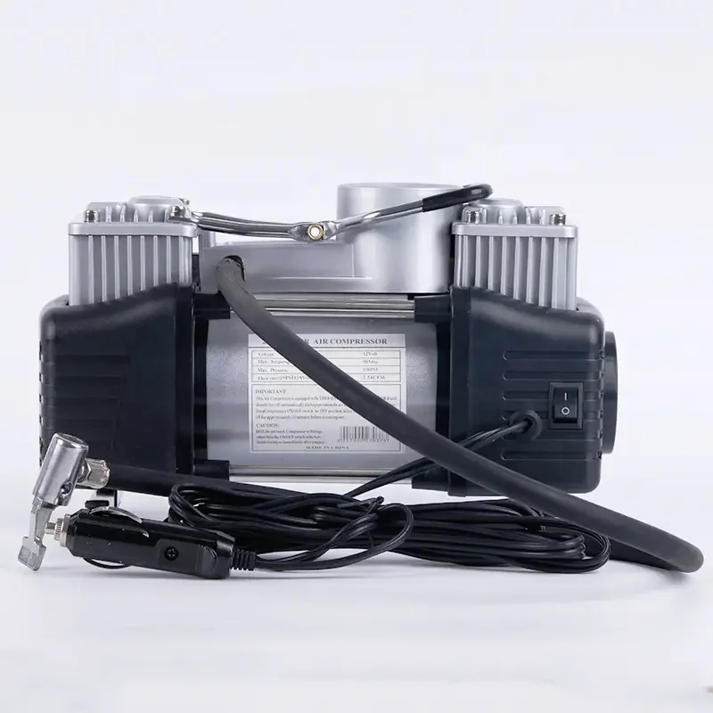 High quality heavy duty double cylinder tyre inflator portable mini electric air pump dc 12v car air compressor tire inflators