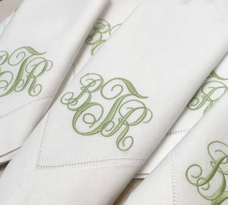 Ramie Cotton Hemstitch Cocktail Napkin Cloth