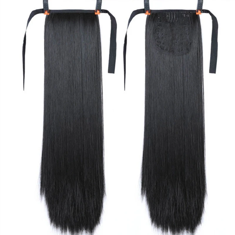 Synthetic  Long Straight Hair Wig Human Wigs Ponytails For Black Women Clip In Hair Ponytail Extension