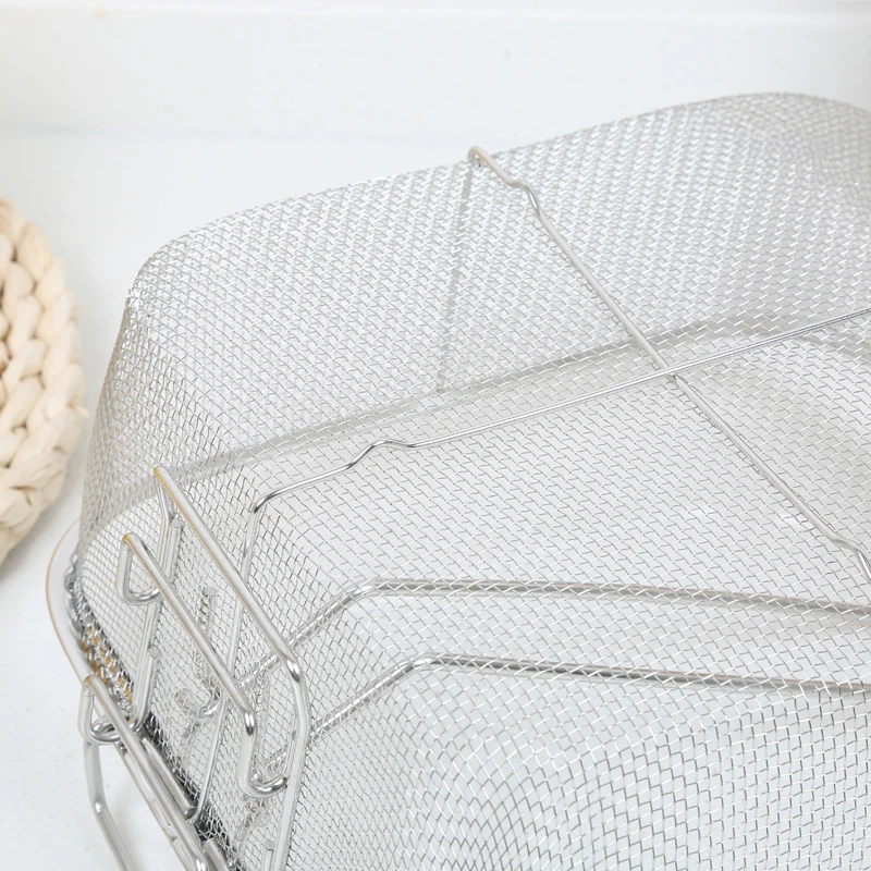 new square shape wire mesh handle basket for USA market