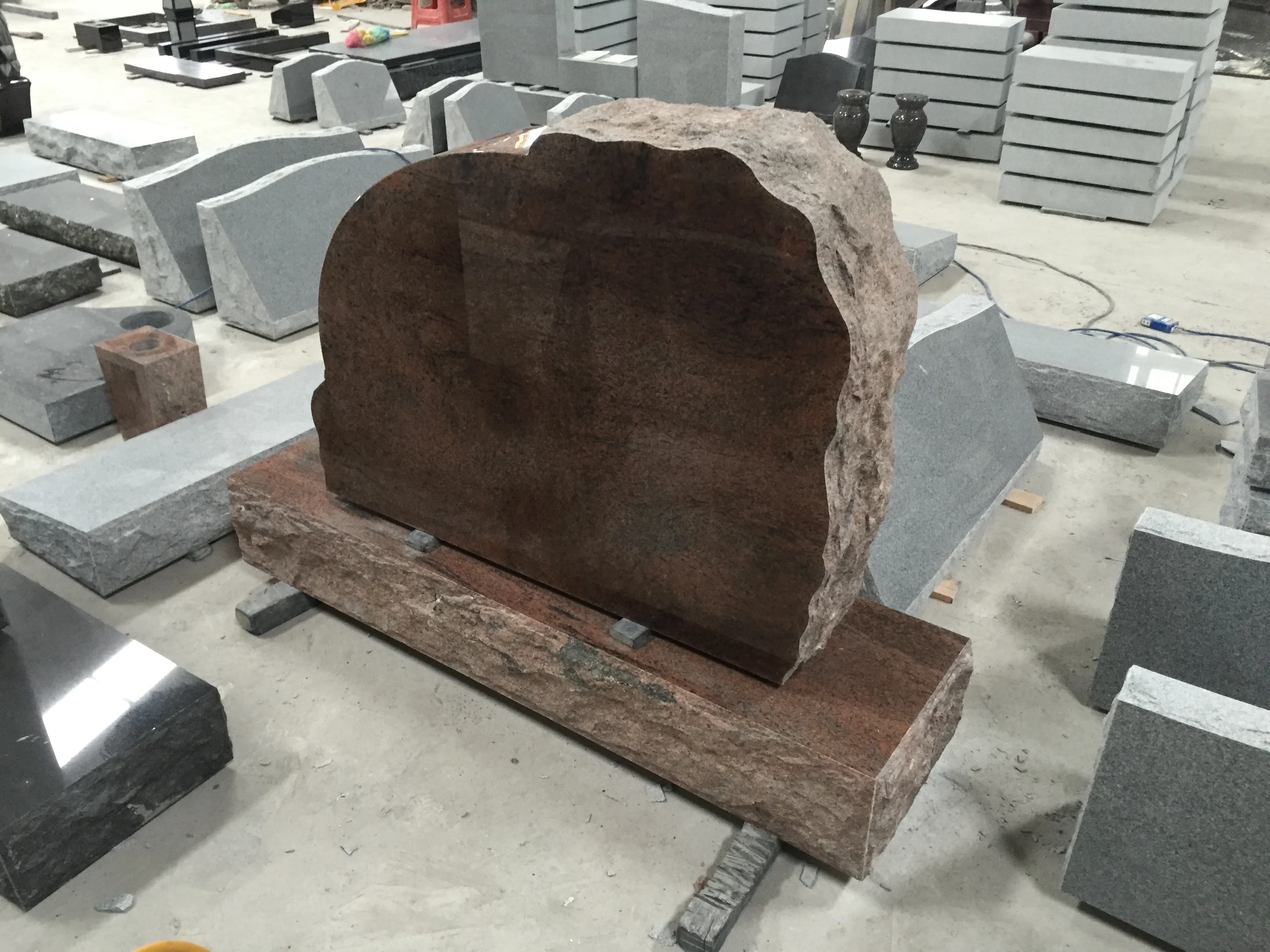 Multicolor Red Granite Monument  Gravestone Headstone Red Granite Upright Tombstone