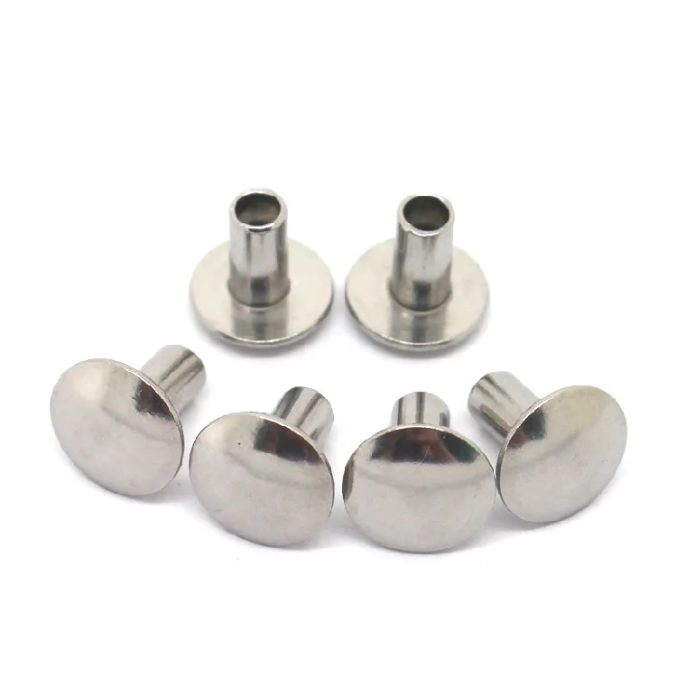 M5 Stainless steel 304 half blind Pan Head flat head Semi-tubular pin Rivets round head hollow rivet for leather
