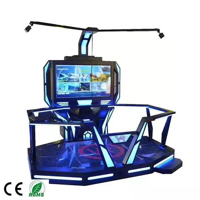Earn Money Motion Equipment 360 Degrees 9D Battlefield Shooting Simulator VR Walking Space Platform