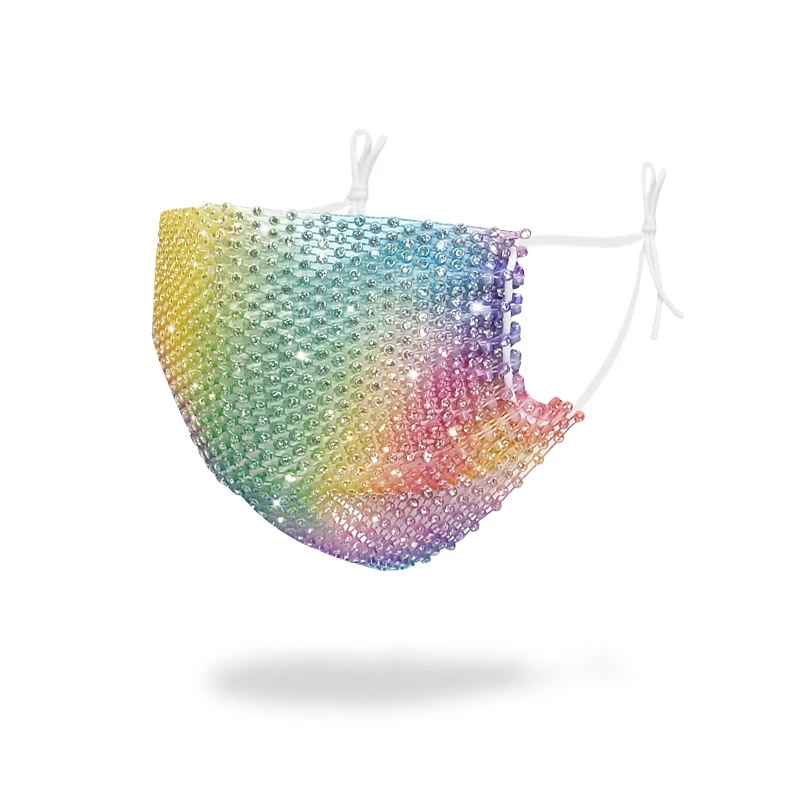 Hot sale colorful rhinestone star breathable decorative masking