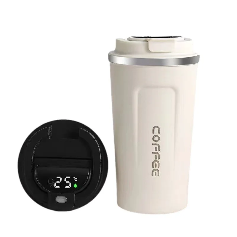 Led Smart Temperature Display Double Wall 18/8 Thermo Coffee Tumbler Vacuum Insulated Travel Stainless Steel Mug