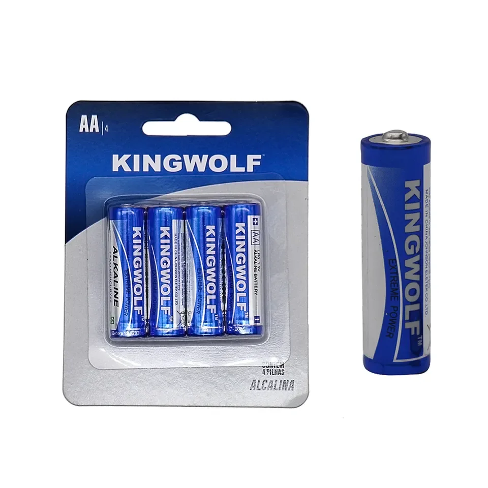 Hot Selling AA Alkaline batteries  1.5 V LR6 AM3  Free Mercury and Free cadmium battery blister card, shrink, boxes bulk pack