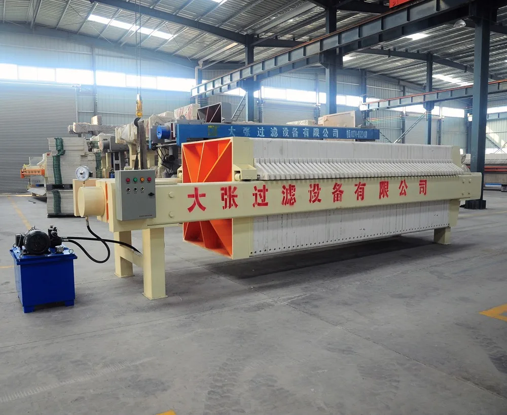 Гидравлический камерный фильтр-пресс с ручной разрядкой