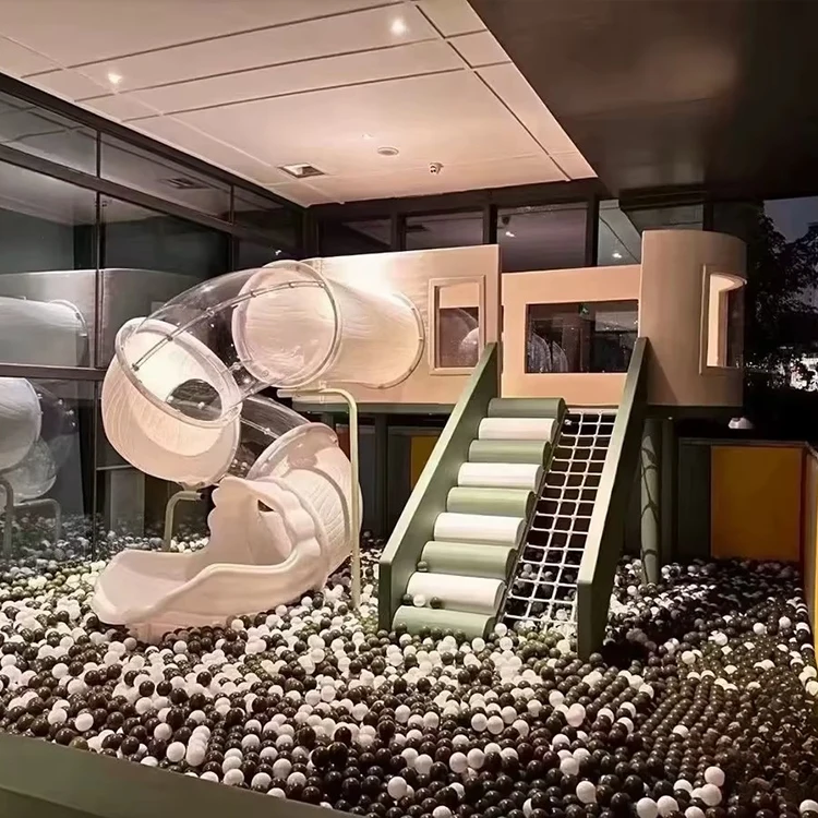 Soft Play Indoor playground Kids Amusement Equipment Slide Obstacles Bridge Popular in Stores Hotels Restaurants Children Room