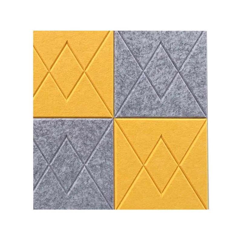 Decorative Soundproof Hexagon Acoustic Wall Panel  Felt 100% Polyester Fibre Acoustic Panel