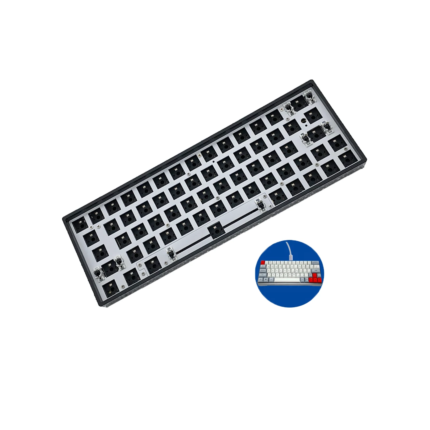 Custom Keyboard Topfast 100%/80%/60% Key Keyboard Brass Aluminum Gk64 Mechanical Keyboard Cnc Case
