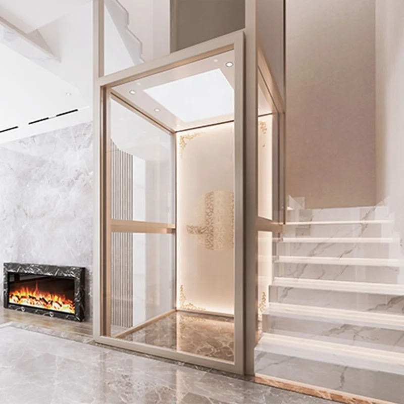 Contemporary Design Domestic Elevator in Capsule Style