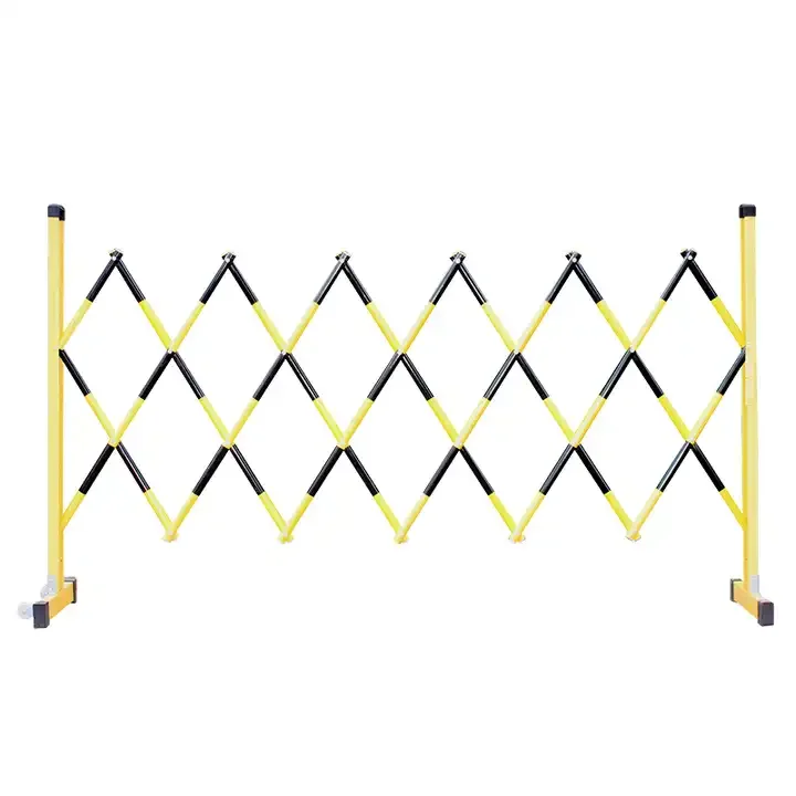 Security Folding Gate Double Diamond Details Road Manual retractable gates Pedestrian control security barrier