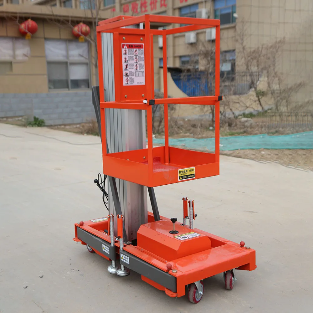 ShanDing GTWY10-130-1lifting 10m electric hydraulic AWP Aluminum Alloy Aerial Working Platform meet electric 220V
