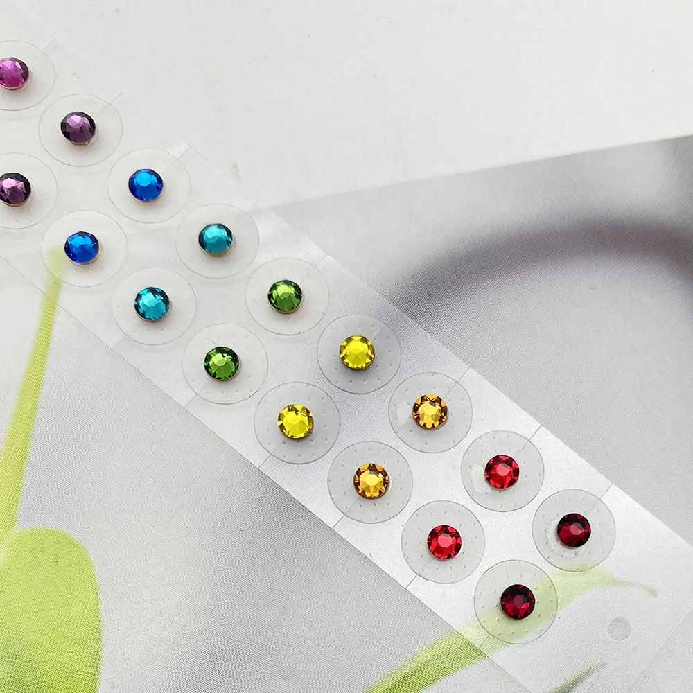 Crystal Silver Disposable Earseeds Stickers Ear Seeds Acupuncture Point Therapy 24k Gold seed bead earrings Auricular Ear Seed