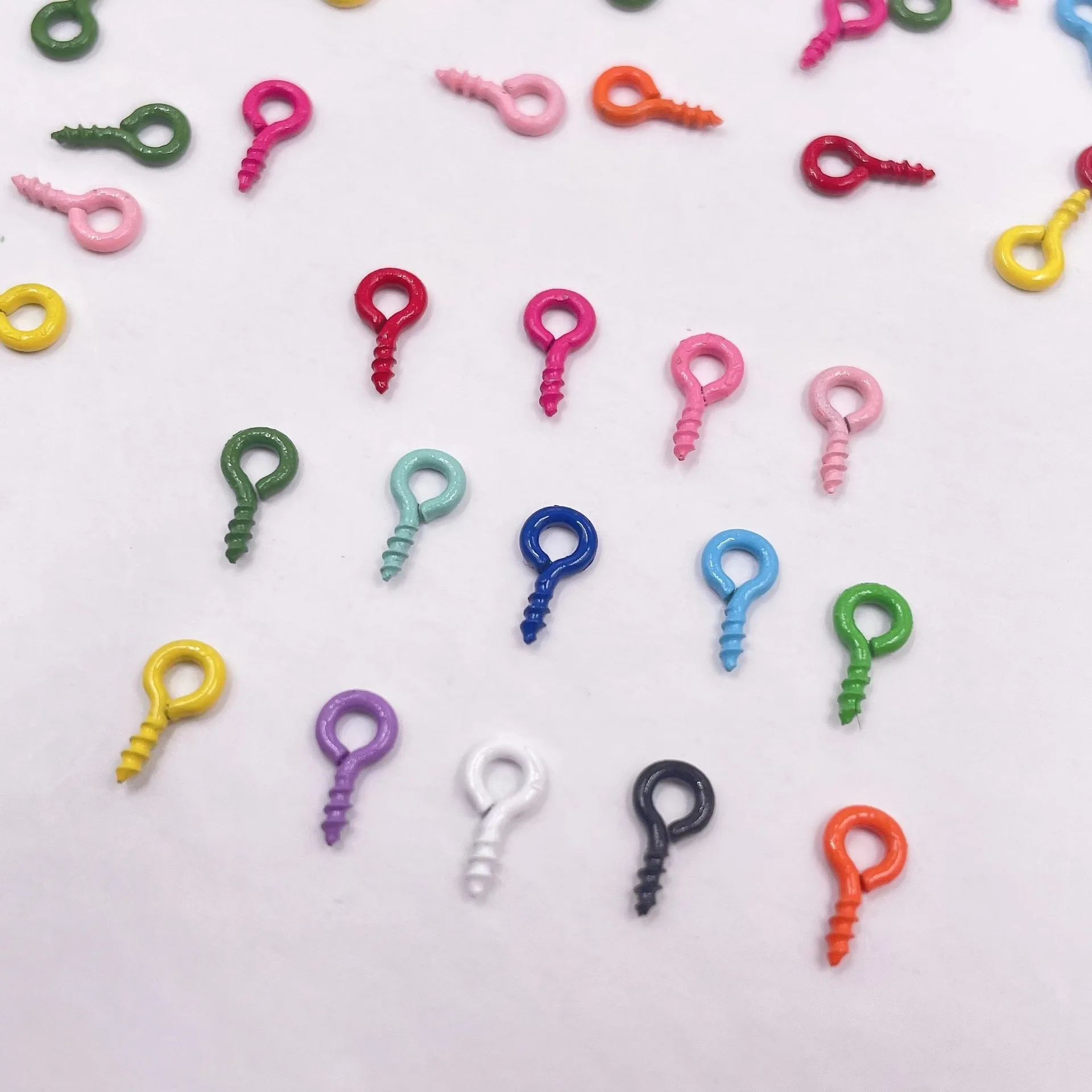 100pcs/lot Small Tiny Mini Eye Pins Eyepins Hooks Eyelets Screw Threaded Gold Clasps Hooks Jewelry Findings For Making DIY