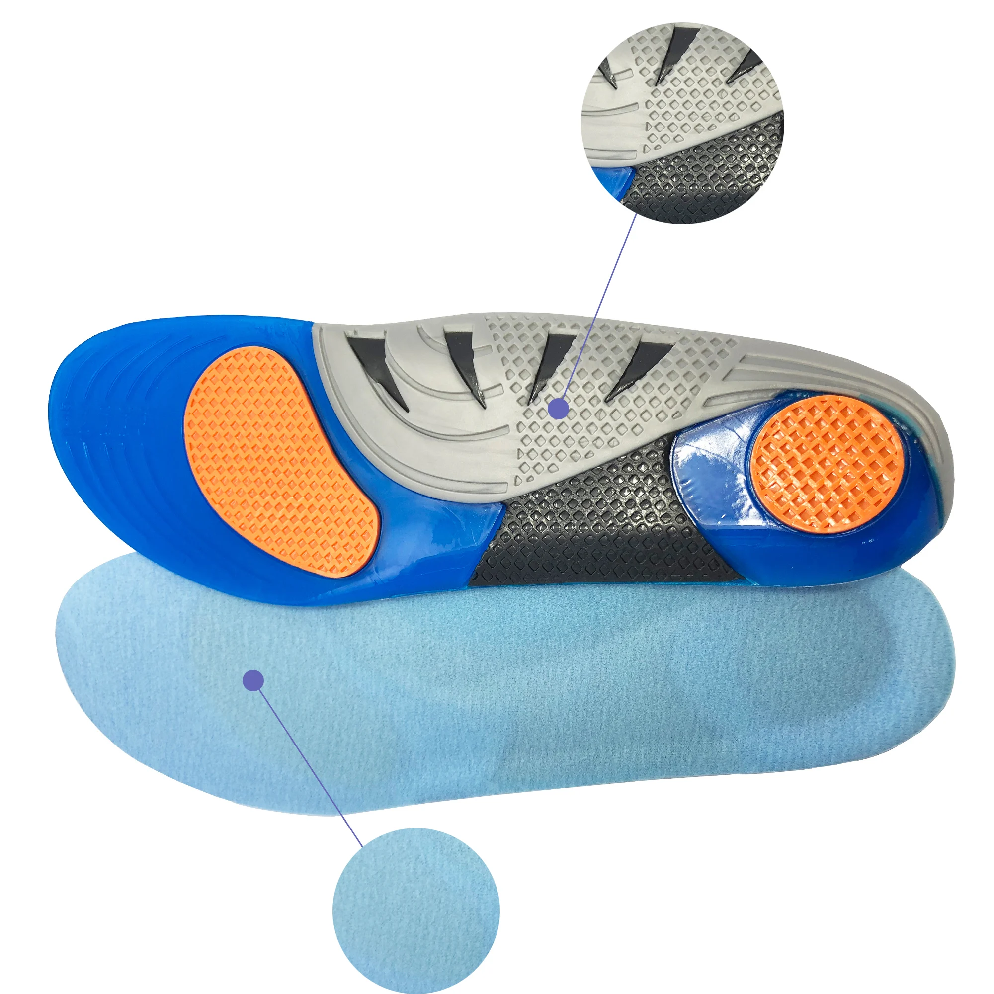 insoles for shoes orthotic orthopedic arch support 5 points flat insole