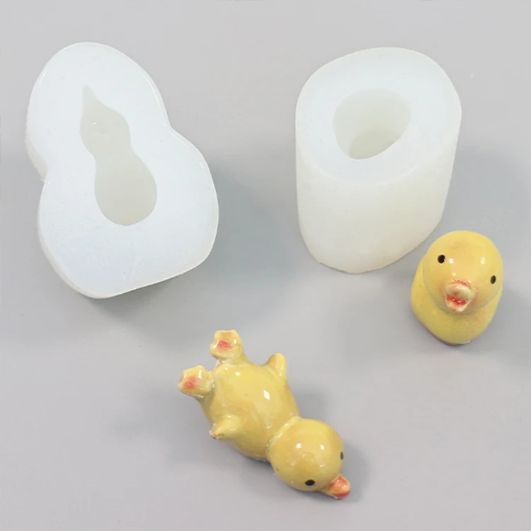 Little Yellow Duck Animals Factory scented candle mold Silicone rubber custom soap mold Handmade DIY 3D candle silicone mold