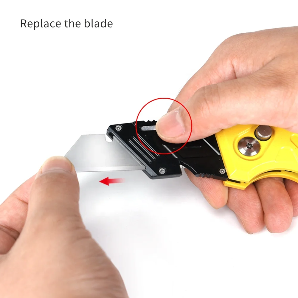 BOSI alloy handle quick change folding button lock utility knife