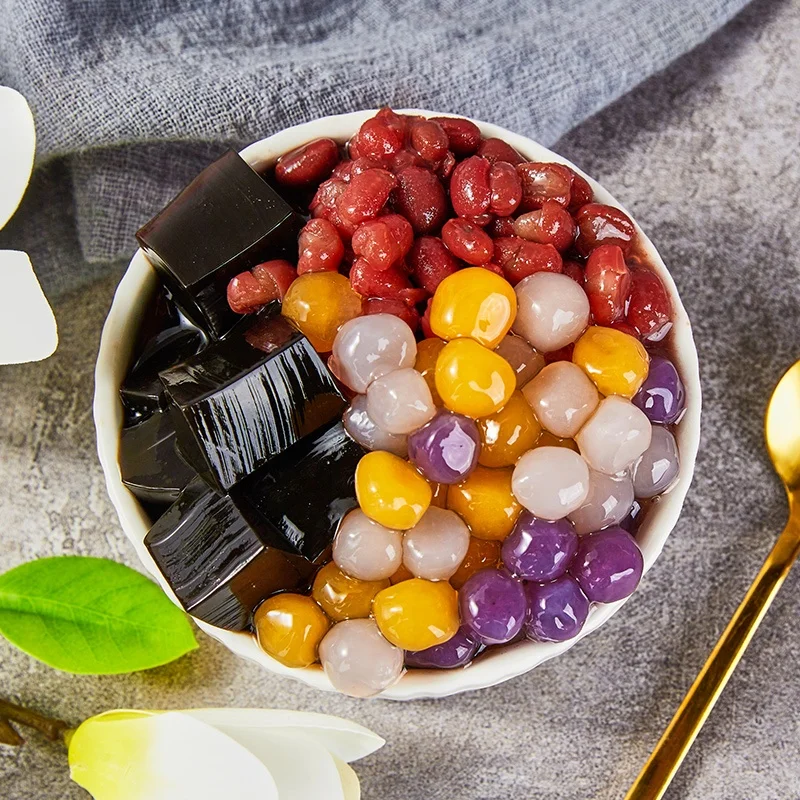 2022 Новая коллекция 500 г комнатной температуре хранения Бесплатная приготовления мини Таро шарики 3 вида цветов микс тапиоковые для Bubble Tea