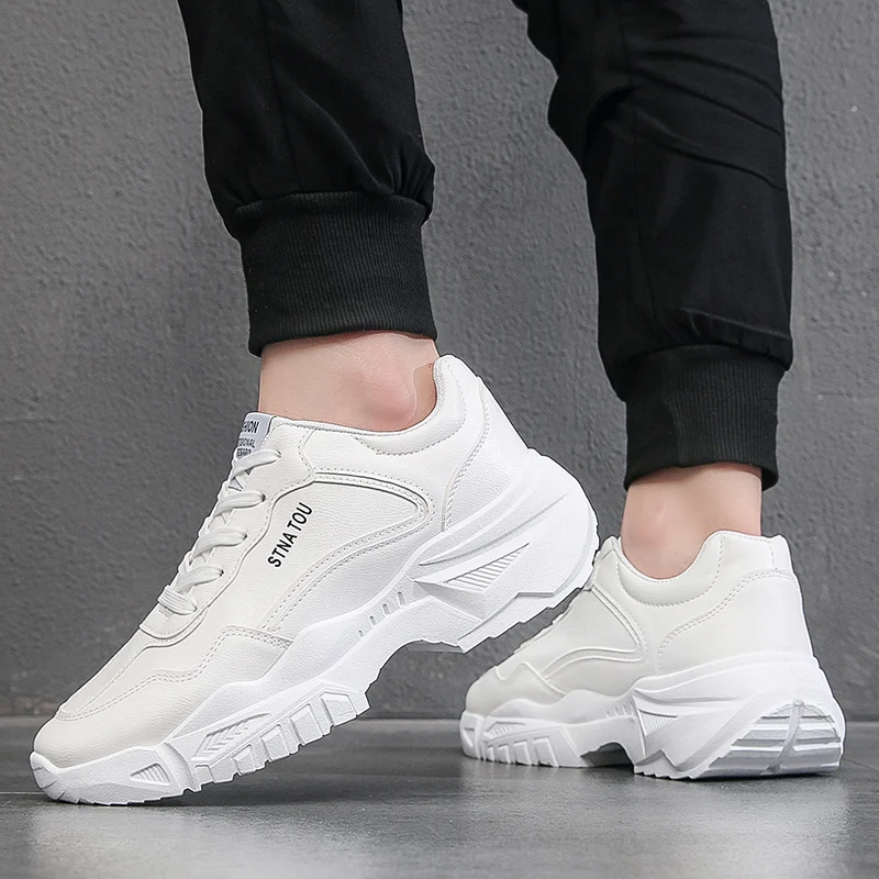 Lipira Star 2023 New Height Increasing Platform Styles Men White Zapatillas Chunky Shoes Sneakers