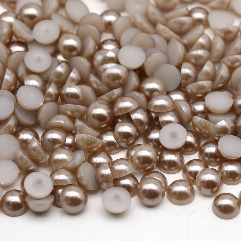 
XULIN Yiwu Made Pearl for Craft with Half Round Flat back ABS beads 