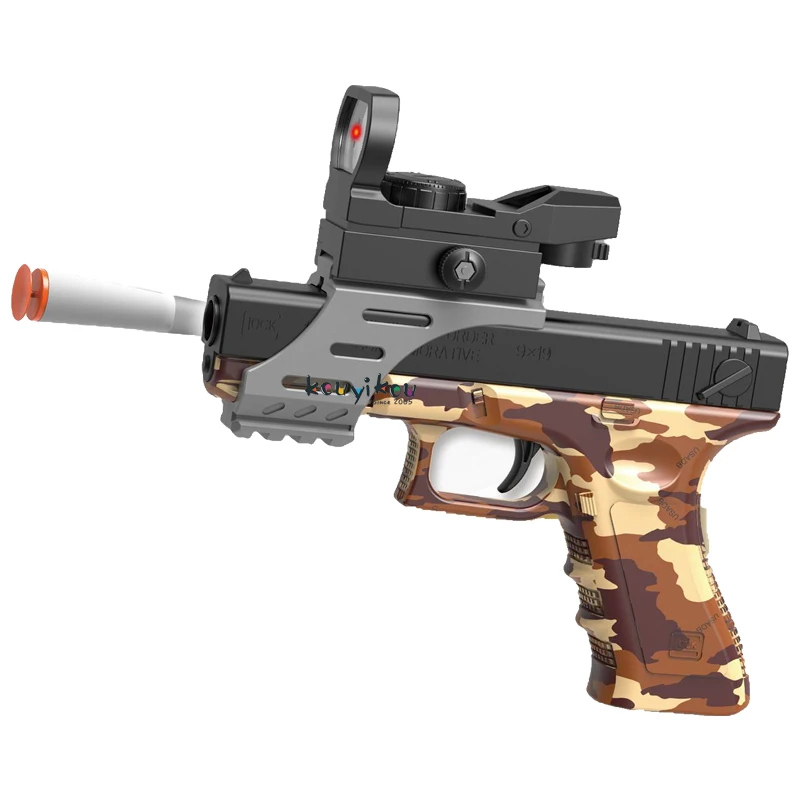 Shooting Game Toy Guns For Adults Kids Soft Bullet Blaster Gun Pistol With Foam Darts And Jump Ejecting Mag Indoor Outdoor Play